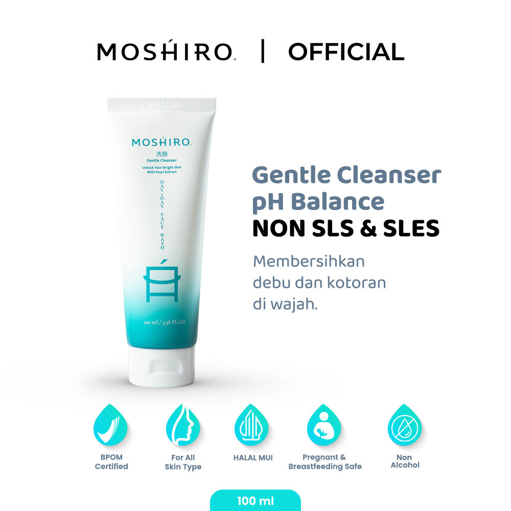 MOSHIRO Day 2 Day Brightening Gentle Cleanser Gel 100ml Face Wash